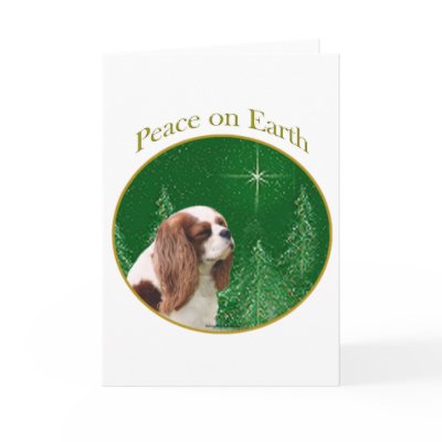 Cavalier King Charles Spaniel Peace Card by GreyWolfCreation