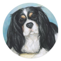 Cavalier King Charles Spaniel Sticker by CharlottesWebArt Cavalier King Charles Spaniel Sticker