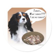 Cavalier King Charles Spaniel Turkey stickers