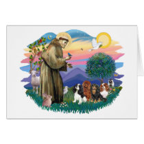 Cavalier King Charles Spaniels (four) cards
