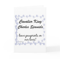 Cavalier Pawprints cards by GreyWolfCreation Cavalier Pawprints cards