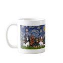 Cavaliers (four) - Starry Night mugs