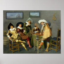 Cavaliers in a tavern posters