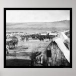 Cavalry near the Battlefield at Fort Burnham 1864 posters