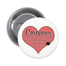 Cavapoo Paw Prints Dog Humor Buttons