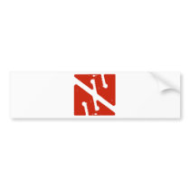 cave arrow flag bumper sticker
