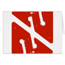 cave arrow flag greeting cards