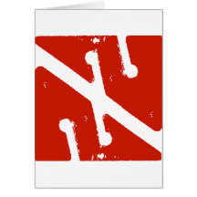 cave arrow flag greeting cards