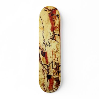 Cave Art Skateboard Deck by elfyboy