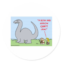 cave bow and arrow can't jam dinosaur stickers