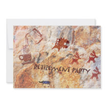 Cave Drawing Retirement Personalized Invite