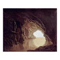 cave in the evening by Joseph Wright posters