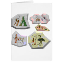 cave paintings greeting card