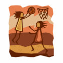 Cave People Playing Basketball