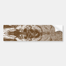 Cave Style VINTAGE Gold Pattern Bumper Stickers