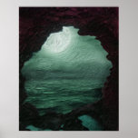Cave with view of the water poster