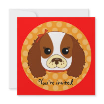 Cavelier spaniel invitations