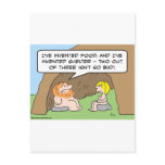 caveman invented food shelter naked post card