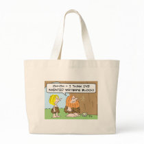 caveman invented writers block bag