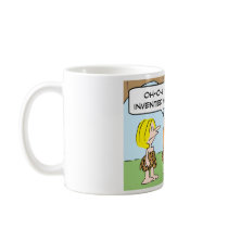 caveman invented writers block coffee mug
