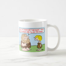 caveman inventory time rocks sticks coffee mugs