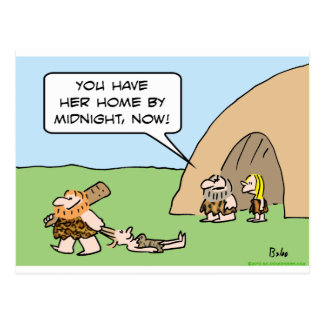 caveman midnight drag hair dating postcard