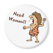 Caveman Round Magnet