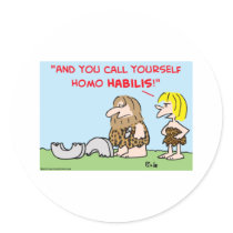 caveman wheel homo habilis stickers