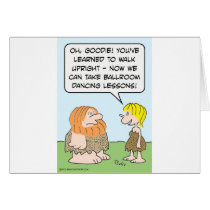Cavemen and ballroom dancing. cards