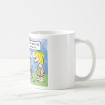 Cavewoman invents insurance coffee mug