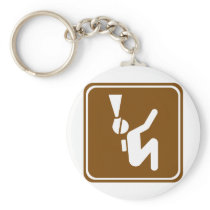 Caving Highway Sign Key Chains