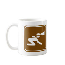 Caving Highway Sign Mug
