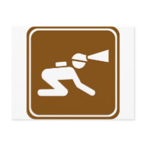 Caving Highway Sign Post Cards