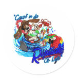 Cawt in da Riptide Round Sticker