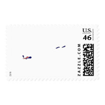 Cayman Islands flag map postage