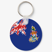 Cayman Islands Gnarly Flag keychains