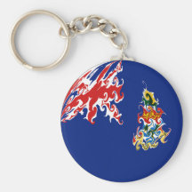 Cayman Islands Gnarly Flag Keychains
