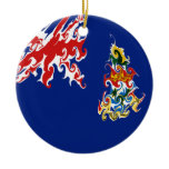 Cayman Islands Gnarly Flag ornaments