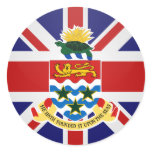 Cayman Islands quality Flag Circle Sticker