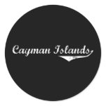 Cayman Islands Revolution Style Round Stickers