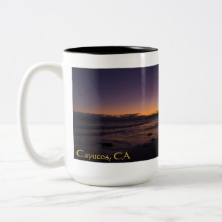 Cayucos, CA Beach Sunset Mug mug