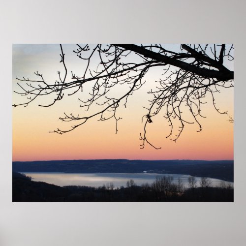 Cayuga Lake at Sunset Poster