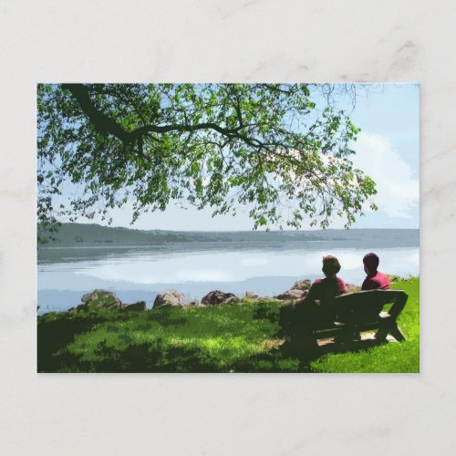 Cayuga Lake Bench postcard