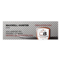 CB Aviation Skinny Business Card Templates