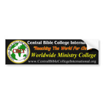 CBCI Central Bible College International bumper stickers