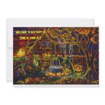 CBjork, Halloween Witch Party Invitations by bjorkartstudio CBjork, Halloween Witch Party Invitations