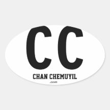 CC Chan Chemuyil Oval Bumper Sticker