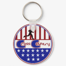 CC CROSS COUNTRY PATRIOTIC COLORS keychains