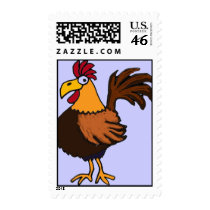 CC- Funky Rooster Cartoon Stamps