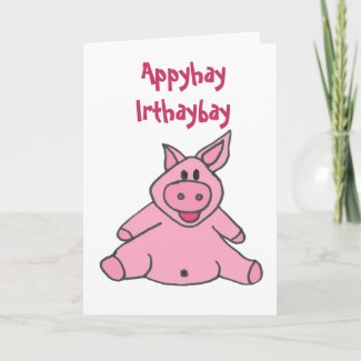 CC- Funny Piggy Birthday Card card